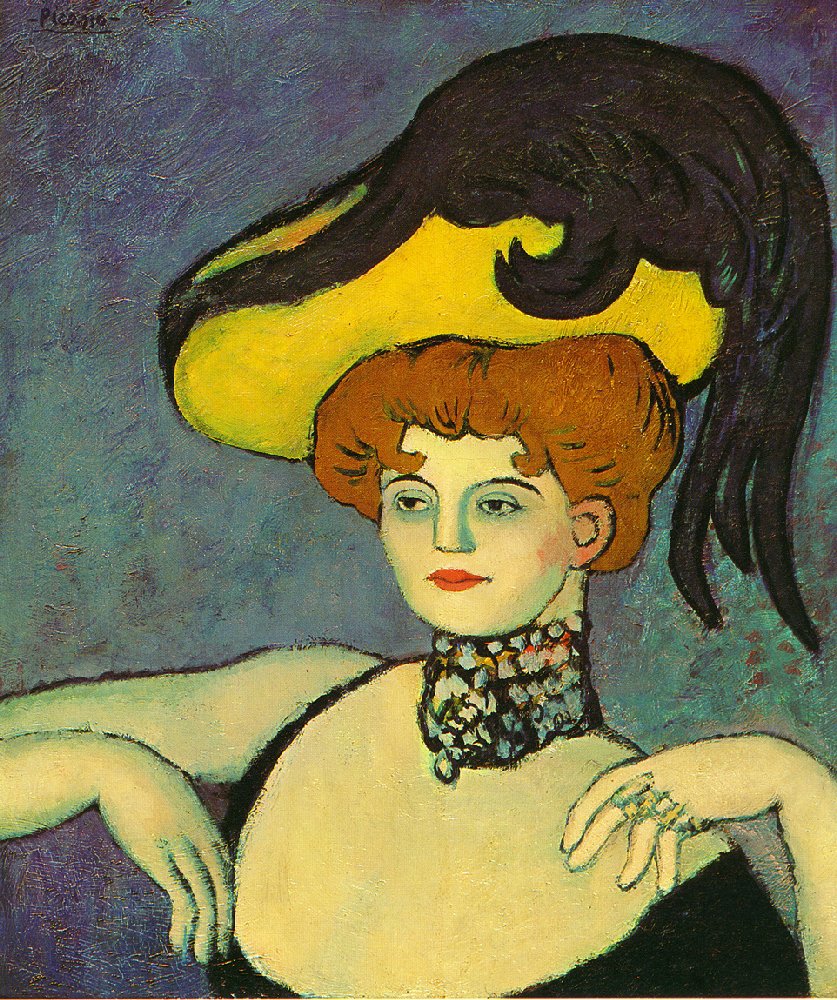Picasso Courtesan with necklace of gems 1901